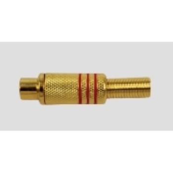 GBC 30.1911.02 - RCA Plug Gold Plated Female Red  Connectors Onetrade